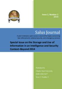 Issue 2, Number[removed]Salus Journal A peer-reviewed, open access e-journal for topics concerning law enforcement, national security, and emergency services