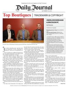 Supplement to the Los Angeles and San Francisco  OCTOBER 15, 2014 Top Boutiques | TRADEMARK & COPYRIGHT OWEN, WICKERSHAM