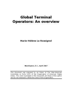 Global Terminal Operators: An overview