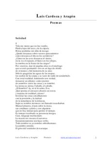 Luis Cardoza y Aragón Poemas