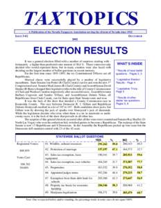 TAX TOPICS A Publication of the Nevada Taxpayers Association serving the citizens of Nevada since 1922 ISSUE[removed]DECEMBER