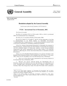 United Nations  A/RESGeneral Assembly