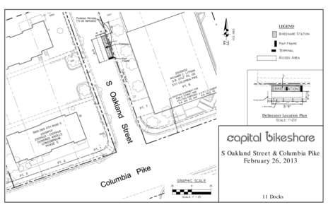 LEGEND  Delineator Location Plan S Oakland Street & Columbia Pike February 26, 2013