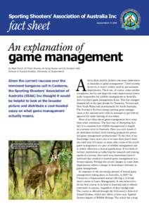 An explanation of game management