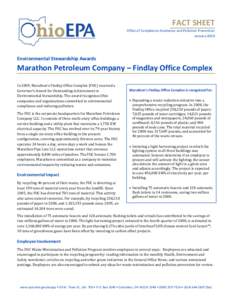 FACT SHEET Office of Compliance Assistance and Pollution Prevention January 2010 Environmental Stewardship Awards