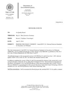 Earth / Air dispersion modeling / Emission standards / Air pollution in the United States / Code of Federal Regulations / National Emissions Standards for Hazardous Air Pollutants / Title 40 of the Code of Federal Regulations / New Source Performance Standard / Clean Air Act / Environment / Pollution / United States Environmental Protection Agency