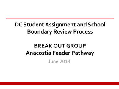 DC Student Assignment and School Boundary Review Process BREAK OUT GROUP Anacostia Feeder Pathway June 2014