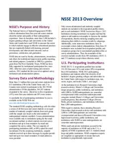 Educational research / National Survey of Student Engagement / Integrated Postsecondary Education Data System / Carnegie Classification of Institutions of Higher Education / Higher education in the United States / Institutional research / National Special Security Event / Education / Academia / Knowledge