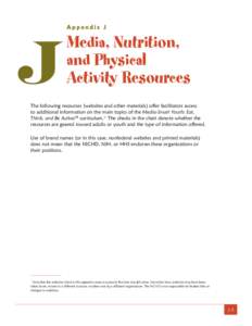 j  Appendix J Media, Nutrition, and Physical