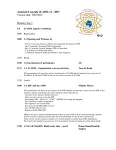 Annotated Agenda JCADMVersion date: Monday SepJCADM capacity workshop