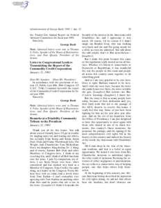 Administration of George Bush, [removed]Jan. 12 the Twenty-first Annual Report on Federal Advisory Committees for fiscal year[removed]Sincerely, George Bush Note: Identical letters were sent to Thomas