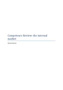 Competence Review: the internal market