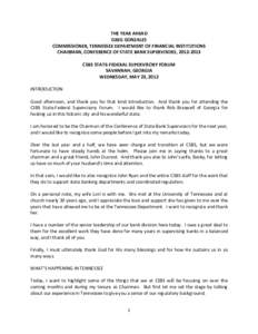 Tennessee Department of Financial Institutions / Bank / Financial services / Law / Year of birth missing / New York State Banking Department / Government / Central Bank of Ireland / Economy of the Republic of Ireland / Financial Regulator / Financial regulation