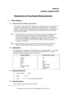 Annex C to Schedule 3 - Statement of Work Statement of Functional Requirements 1