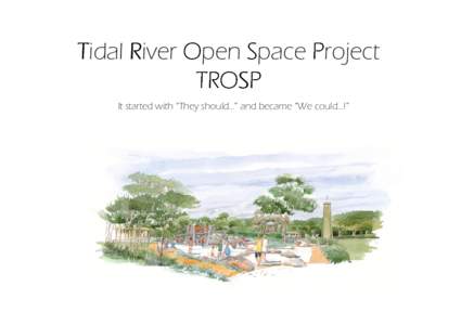 Tidal River Open Space Project TROSP It started with “They should…” and became “We could…!” Our Vision To create an evolving communal gathering space at Tidal River (Wilsons