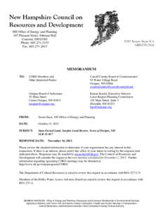 NH Office of Energy and Planning 107 Pleasant Street, Johnson Hall Concord, NH[removed]Phone: [removed]Fax: [removed]