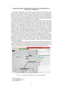 Navigating graphs of millions of nodes and relationships like a breeze with Linkurious 1 We introduce Linkurious , a new solution to store, search and visualize graphs of millions of nodes and relationships that can be h