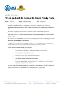 Microsoft Word[removed]Media Release - Firies go back to school to teach Kindy Kids.doc