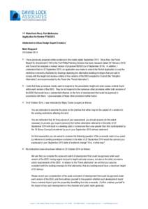 1-7 Waterfront Place, Port Melbourne Application for Review P764/2013 Addendum to Urban Design Expert Evidence Mark Sheppard 29 October]