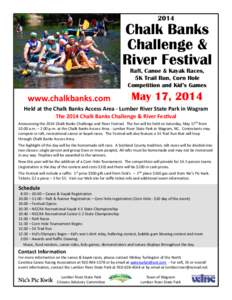 2014  Chalk Banks Challenge & River Festival Raft, Canoe & Kayak Races,