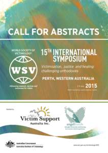CALL FOR ABSTRACTS WORLD SOCIETY OF VICTIMOLOGY WSV