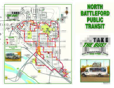 NORTH BATTLEFORD PUBLIC TRANSIT LEGEND Bus Route