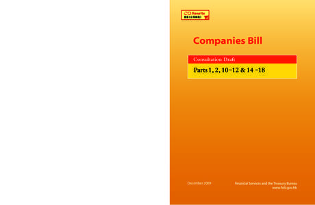 Companies Bill Consultation Draft Parts 1, 2, 10 -12 &[removed]Printed by the Government Logistics Department Hong Kong Special Administrative Region Government