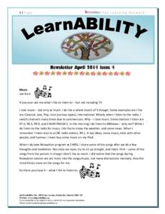 1|Page  The Learning Network Newsletter April 2014 issue 4