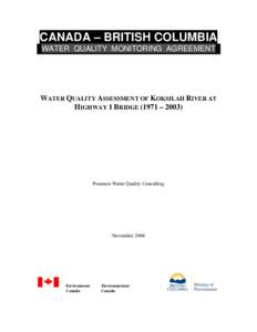 Microbiology / Cowichan Bay /  British Columbia / Water quality / Drinking water / Fecal coliform / Environmental monitoring / Environment / Earth / Water pollution