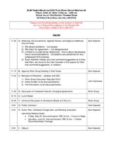 Meeting Agenda April 27, 2012