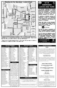 Routing for the Aberdeen, Locke & York[removed]Full ABERDEEN Service LOCKE AND YORK