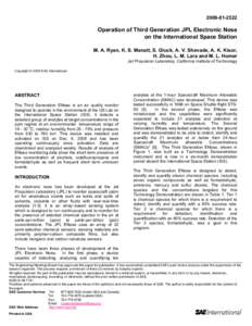 Psychrometrics / Atmospheric sciences / Measuring instruments / Transducers / Sensors / Formaldehyde / International Space Station / Data logger / Humidity / Spaceflight / Technology / Atmospheric thermodynamics