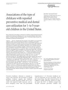 Community Dent Oral Epidemiol All rights reserved Ó 2013 John Wiley & Sons A/S. Published by Blackwell Publishing Ltd  Associations of the type of