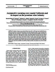 Climate categories in viticulture / Global warming / California wine / Climate oscillation / Irrigation in viticulture / Climate change / Atmospheric sciences / Climate history / Meteorology