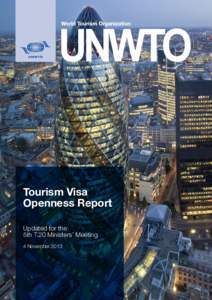 Tourism Visa Openness Report Updated for the 5th T.20 Ministers’ Meeting 4 November 2013