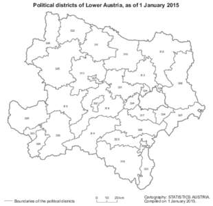 Political districts of Lower Austria, as of 1 January[removed]