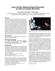 Look Like Me: Matching Robot Personality via Gaze to Increase Motivation