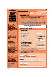 Household Form  Census Form Number Check Letter