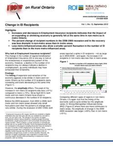 Microsoft Word - Focus on Rural Ontario #13 Change in EI recipients.docx