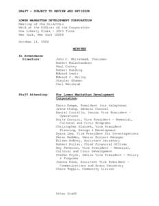 John C. Whitehead / Board of directors / Private law / Management / World Trade Center / Business / Lower Manhattan Development Corporation