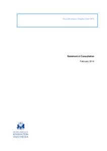 Royal Brompton Hospital Draft SPD  Statement of Consultation February 2014  STATEMENT OF CONSULTATION