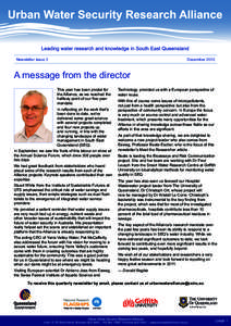 Newsletter Issue 3  December 2010 A message from the director This year has been pivotal for