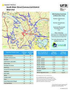 MARKET PROFILE  South Main Street Commercial District West End 2015 Business Summary (2 Minute Drive Time)