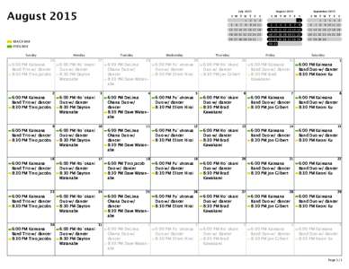 Calendar — Month — to