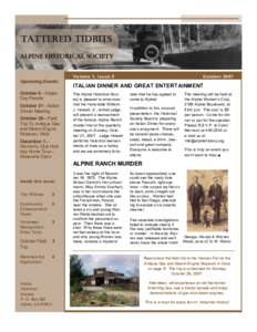 Volume 1, Issue 5  Upcoming Events: October 6—Viejas Day Parade October 21—Italian