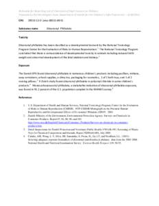 Rationale for Reporting List of Chemicals of High Concern to Children Prepared by the Washington State Department of Health for the Children’s Safe Product Act – [removed]CAS[removed]also[removed])