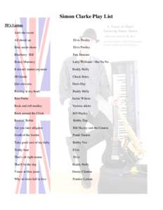 Microsoft Word - Simon_Clarke_Play list.doc