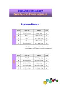 Microsoft Word - Horarios tablas grupos EEPP 1617 parteA.doc