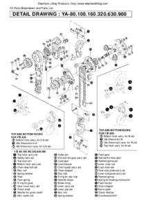 Elephant Lifting Products | http://www.elephantlifting.com YA Parts Breakdown and Parts List DETAIL DRAWING : YA[removed][removed]TOP AND BOTTOM HOOKS