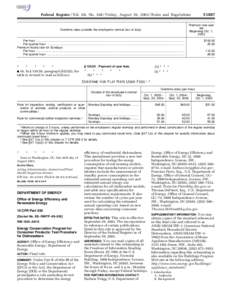 Federal Register / Vol. 68, NoFriday, August 29, Rules and Regulations  Premium rate user fee Beginning Oct. 1, 2003